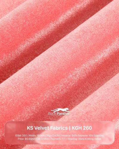 KS Velvet Fabric KGH 260 | 260 GSM | 150 cm Width | Garments, Upholstery & Home Décor in Surat